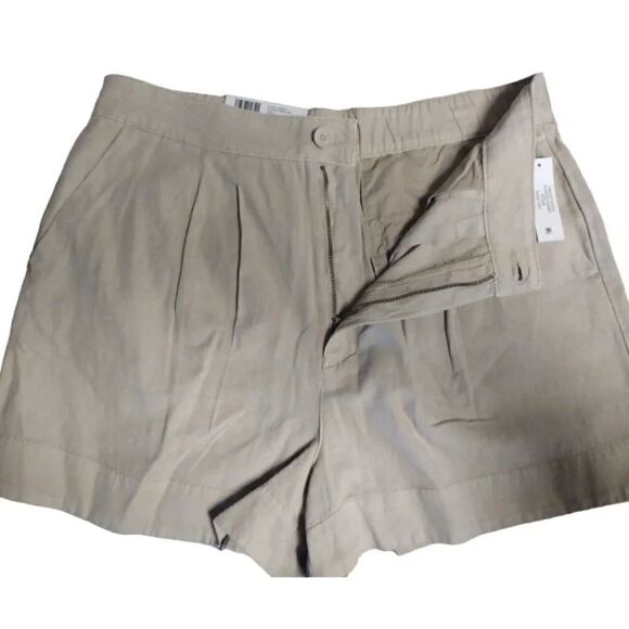 Joie Rainey Day Pleated Ultra High Rise Linen Shorts Large (12/ 14) NWT - Picture 13 of 15